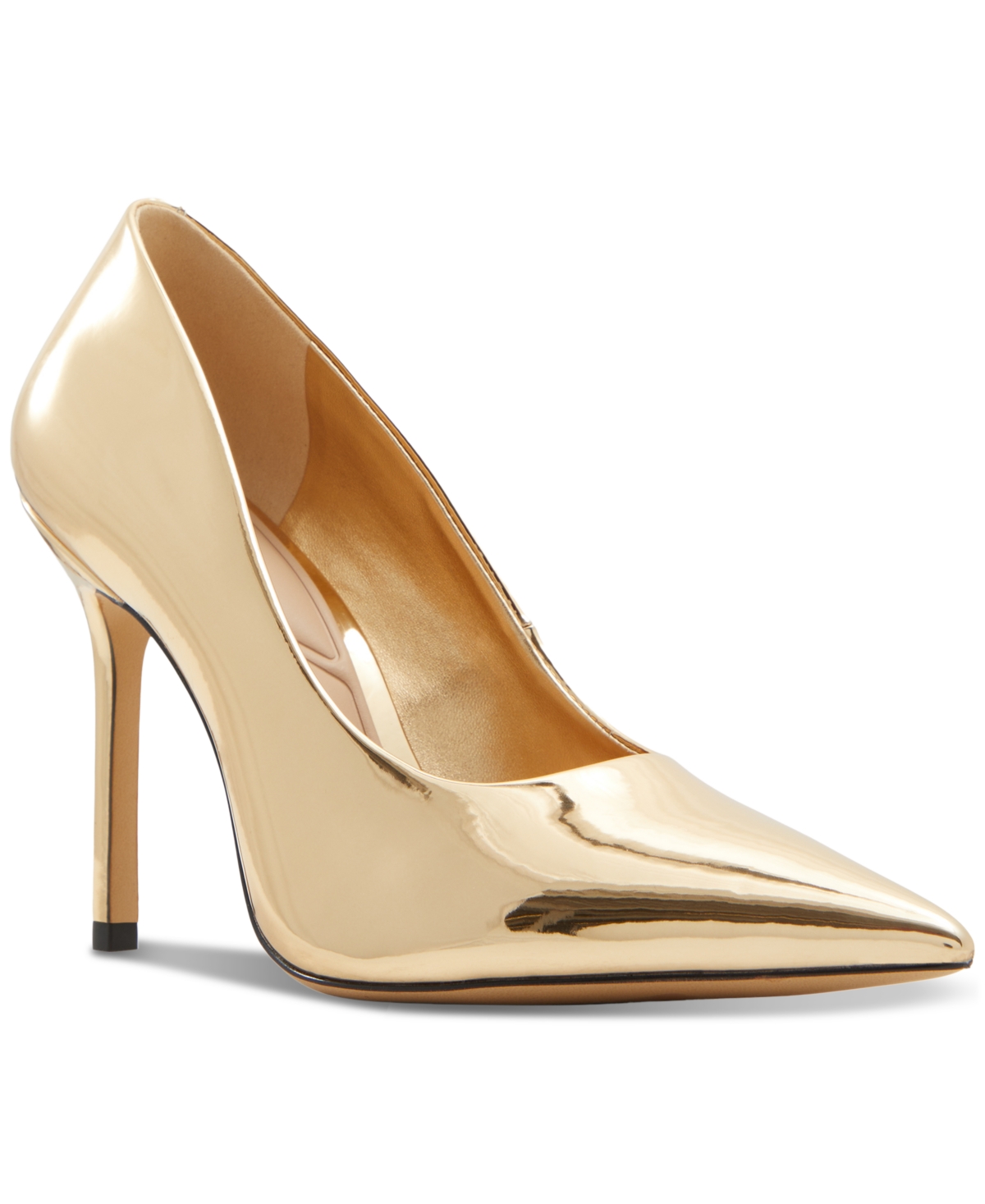 Gold metallic stilettos sales