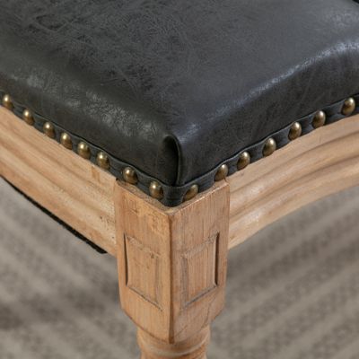 Antique French Style Wood Frame Dining Chairs Set