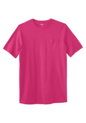Big & Tall Shrink-Less Lightweight Longer-Length Crewneck Pocket T-Shirt
