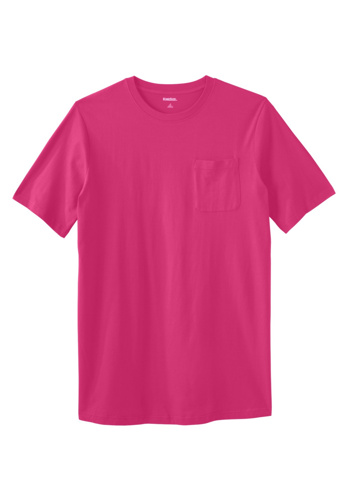 KingSize Big & Tall Shrink-Less Lightweight Longer-Length Crewneck Pocket T-Shirt