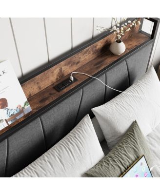 Vintage Storage Headboard Bed Frame