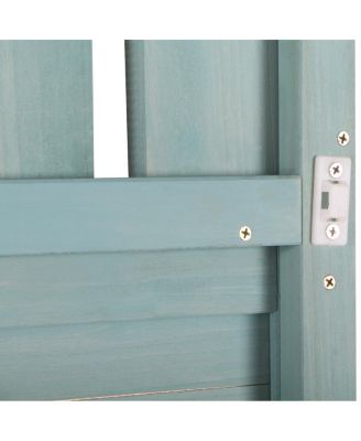 Large Rustic Outdoor Potting Bench with 4 Shelves, Green