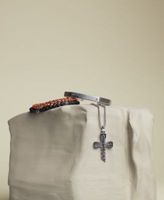 Marc Anthony Men's ID Plate Cuff Bangle Bracelet in Sterling Silver-Plate, BVB1160-WMMNA