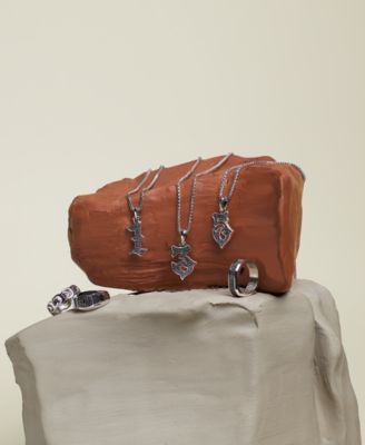 Marc Anthony Men's Black Diamond Number 5 Pendant Necklace (0.30 ct. t.w.) in Sterling Silver-Plate, 24" + 2" extender, BVP1054-WSAA