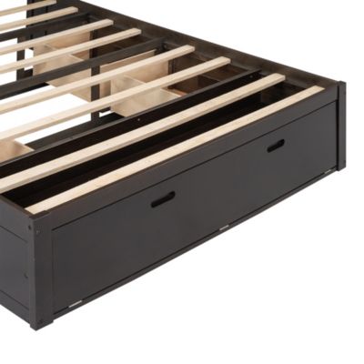 Streamdale Queen Platform Bed with Storage Headboard and Drawers