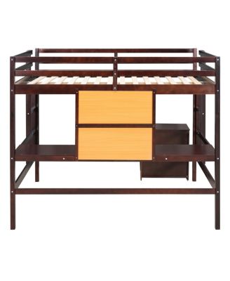 Twin Loft Bed with Desk & Storage