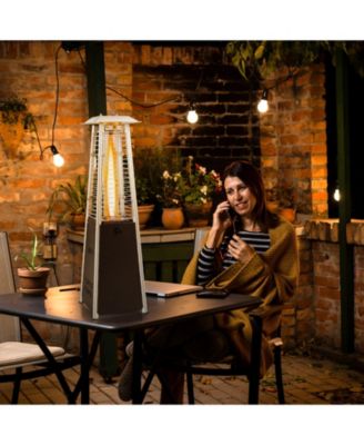 9500 BTU Portable Steel Tabletop Patio Heater with Glass Tube