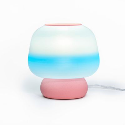 Mushroom Modern Classic Plant-Based PLA 3D Printed Dimmable LED Table Lamp, Blue/White/Light