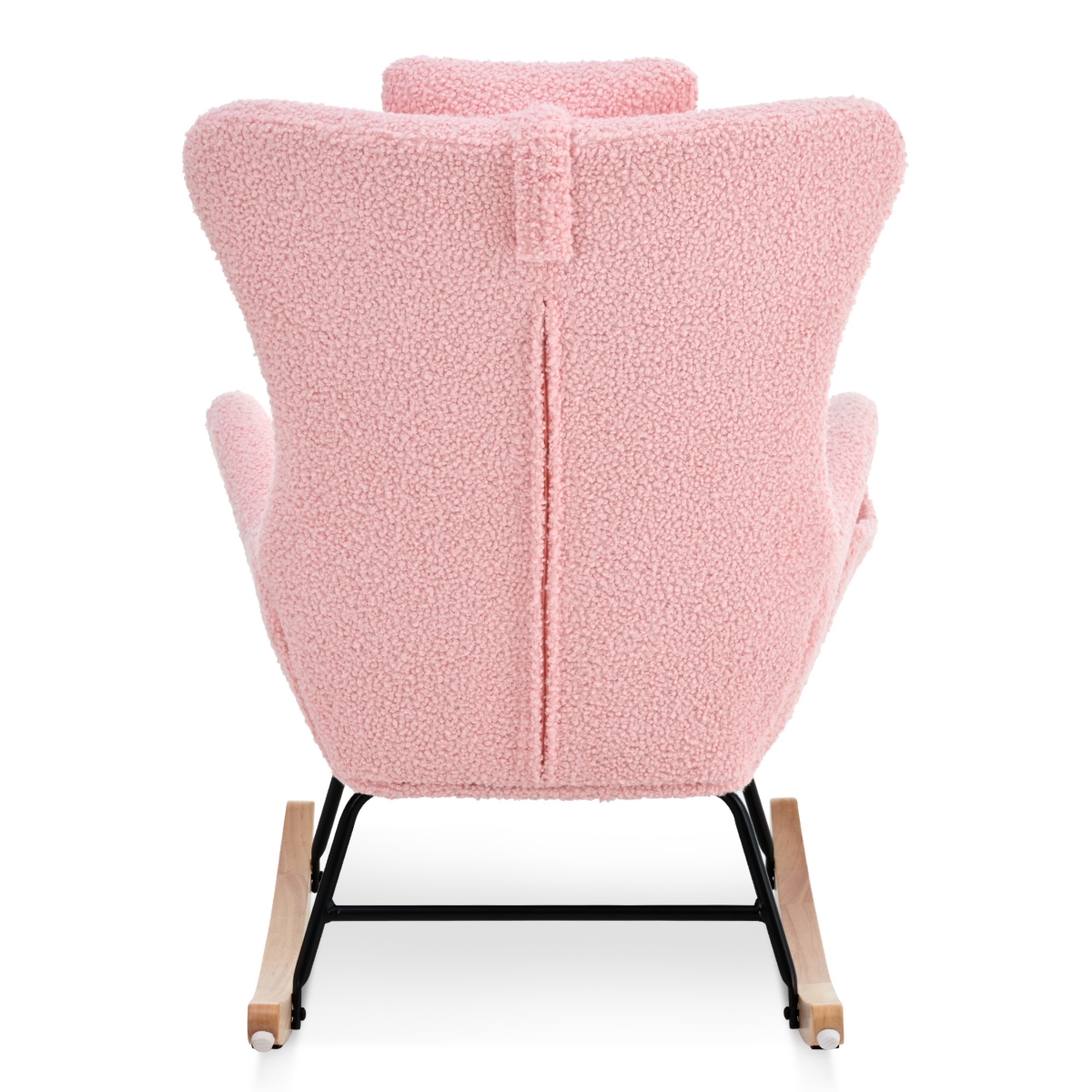 Simplie Fun Pink Teddy Glider Chair for Nursery & Home