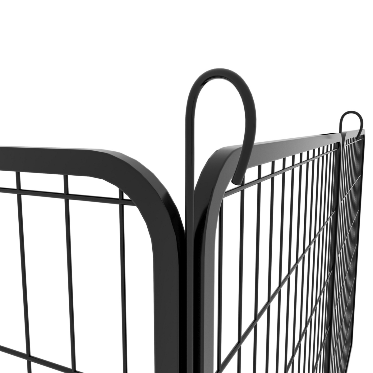 Sturdy, Rust-Resistant Pet Fence with Automatic Gravity Locking