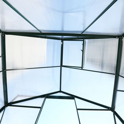 Premium Aluminum Greenhouse, Polycarbonate Panels, Sliding Door