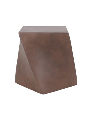 Streamdale Live Edge Concrete Side Table with Abstract Twist