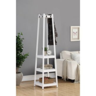 Streamdale Furniture Streamdale Coat Rack w/ 3-Tier Storage Shelves in ...