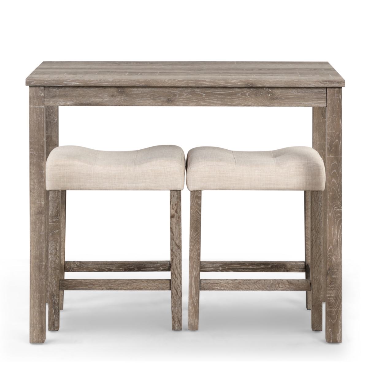 Streamdale Furniture Wood 3-Piece Counter Height Dining Set, Taupe