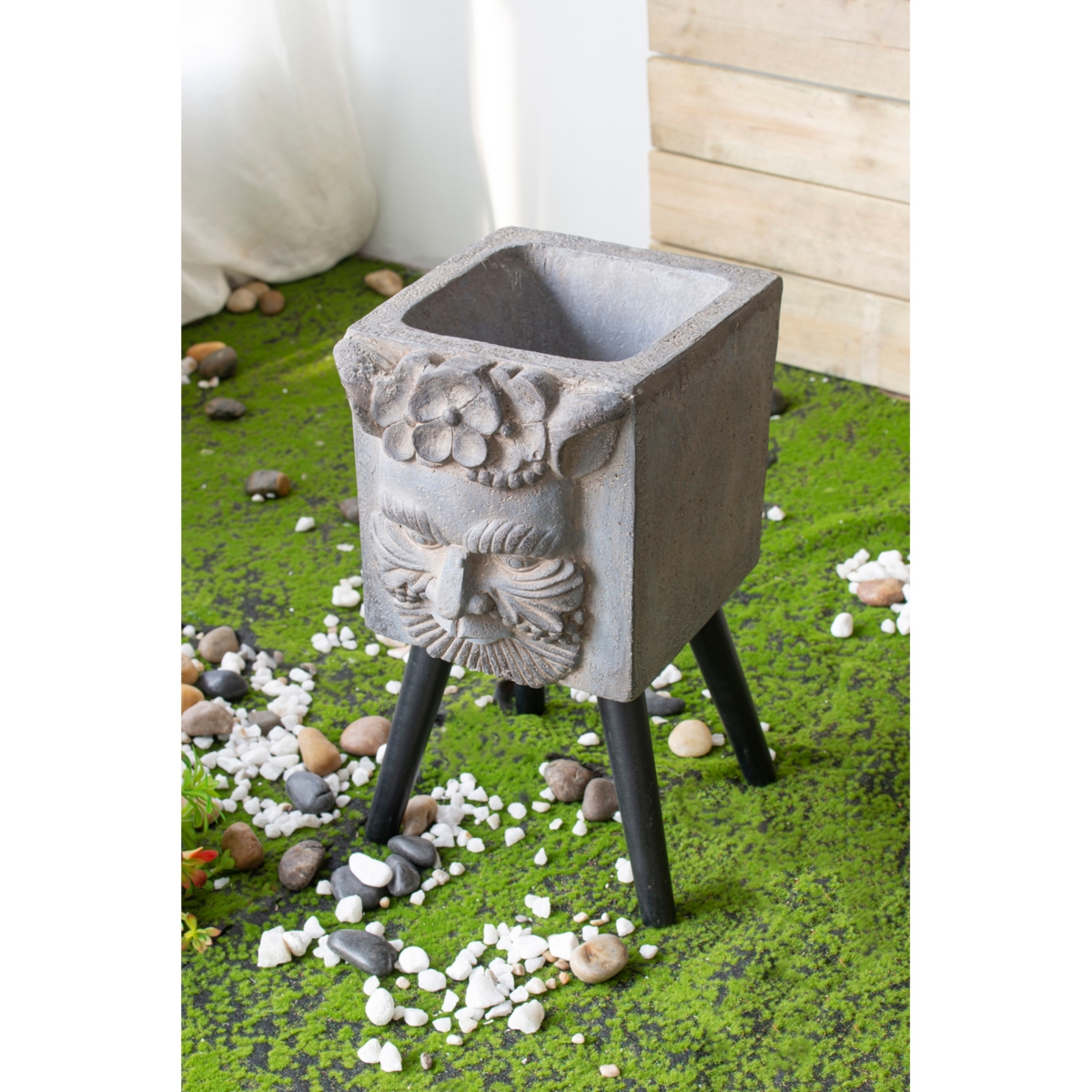 11" x 13" x 22" Greek God Statue Planter with Legs