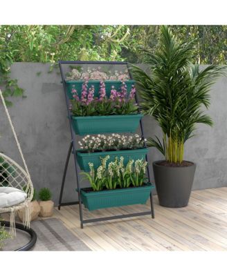 4-Tiered Vertical Garden Ergonomic, Space-Saving, Elevated Planter