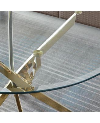 Streamdale Ultramodern Round Glass Dining Table for Stylish Dining