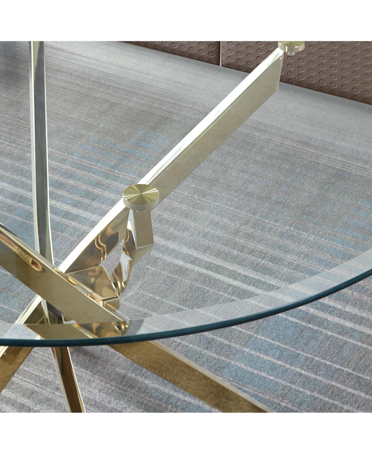 Simplie Fun Ultramodern Round Glass Dining Table for Stylish Dining