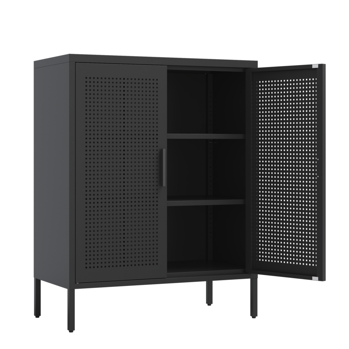 Heavy-Duty Steel Storage Cabinet with Adjustable Shelves and Secure Lock