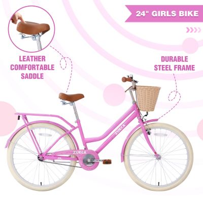 Streamdale 24" Girls Bike Steel Frame, Multiple Colors, 10+ Years