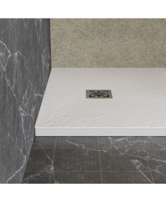 32"x48" White ABS & Acrylic Shower Base Combo