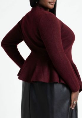 Plus Size Peplum Sweater