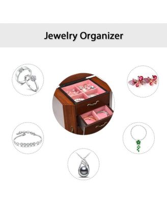 Large Storage Capacity Jewelry Cabinet with 5 Drawers