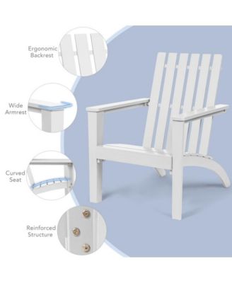 Outdoor Patio Acacia Wood Adirondack Lounge Armchair