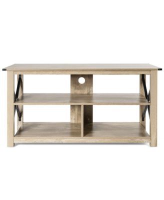 3-Tier TV Stand Entertainment Center for TV's up to 55'' w/ Open Shelves