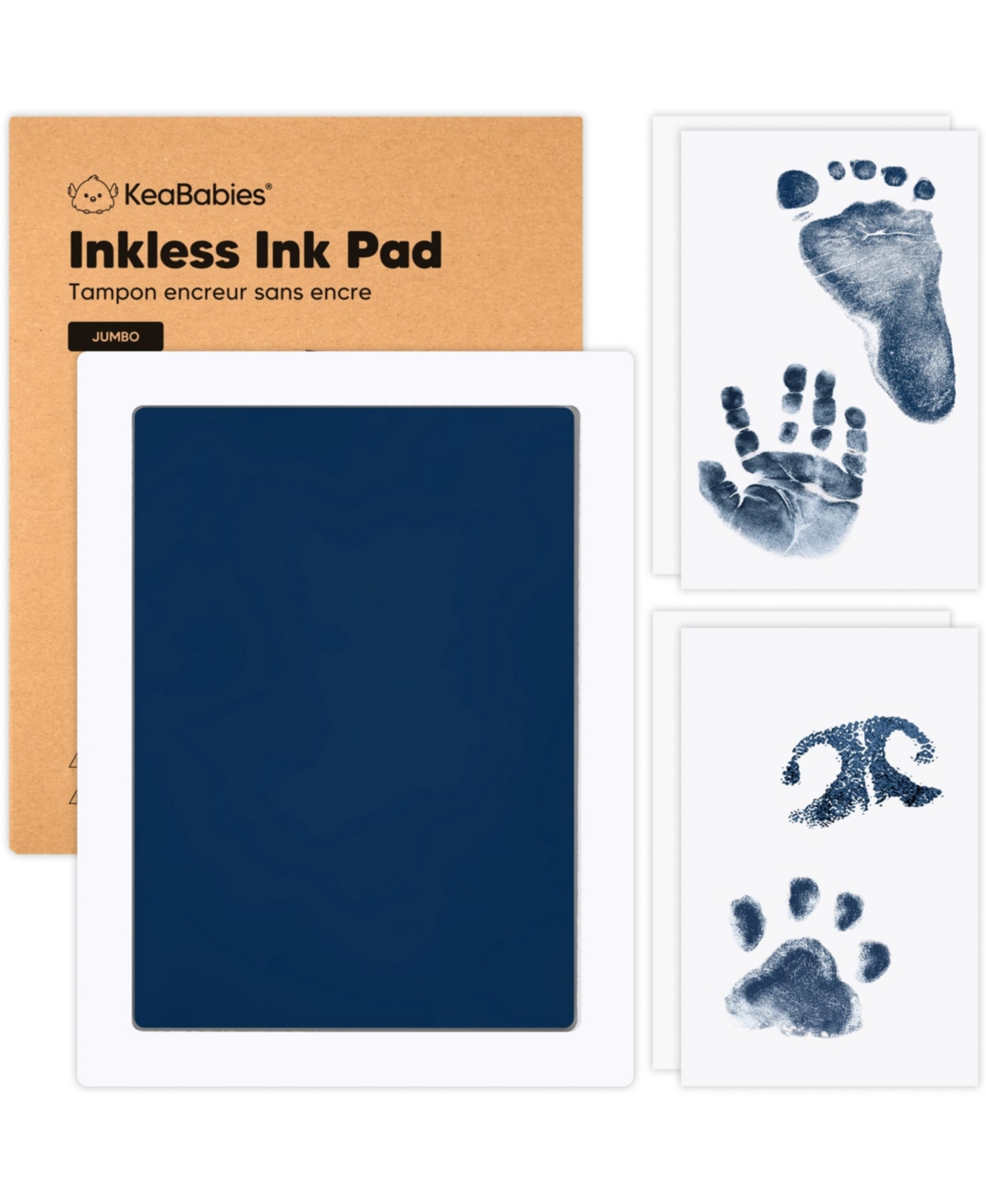 KeaBabies 1pk Inkless Ink Pad for Baby Hand and Footprint Kit, Clean Touch Dog Paw, Dog Nose Print Kit, Baby & Pet Safe