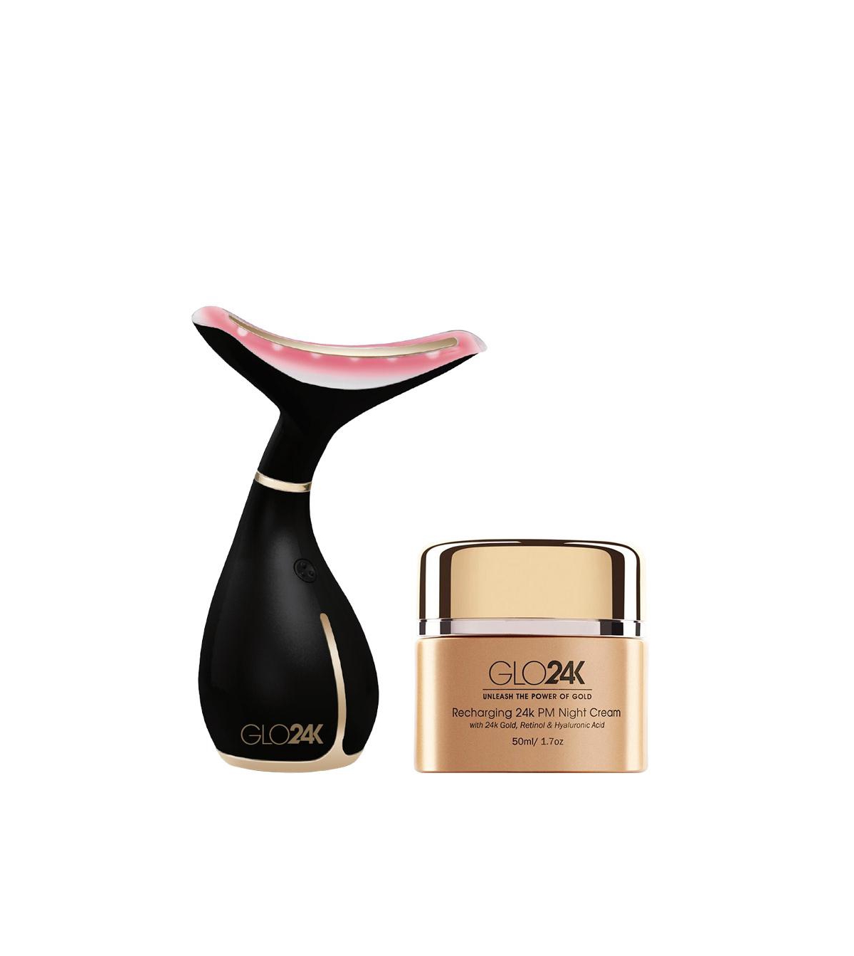 Neck & Face Led Beauty Massager + 24k Night Cream