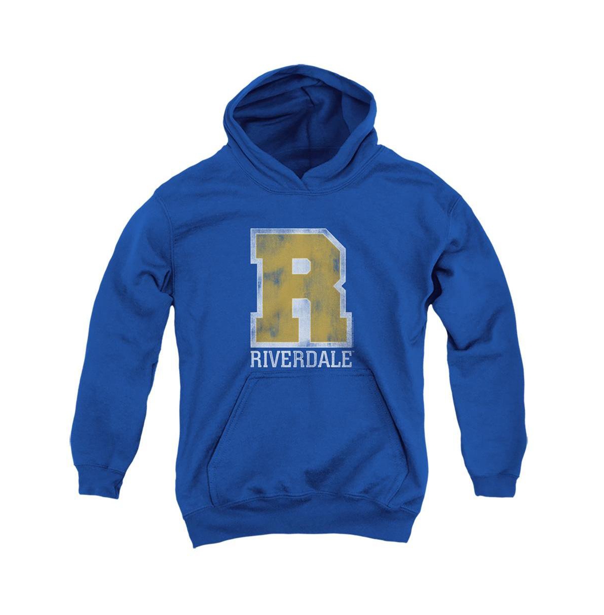 Riverdale Boys Youth Varsity Pull Over Hoodie / Hooded Sweatshirt - blue