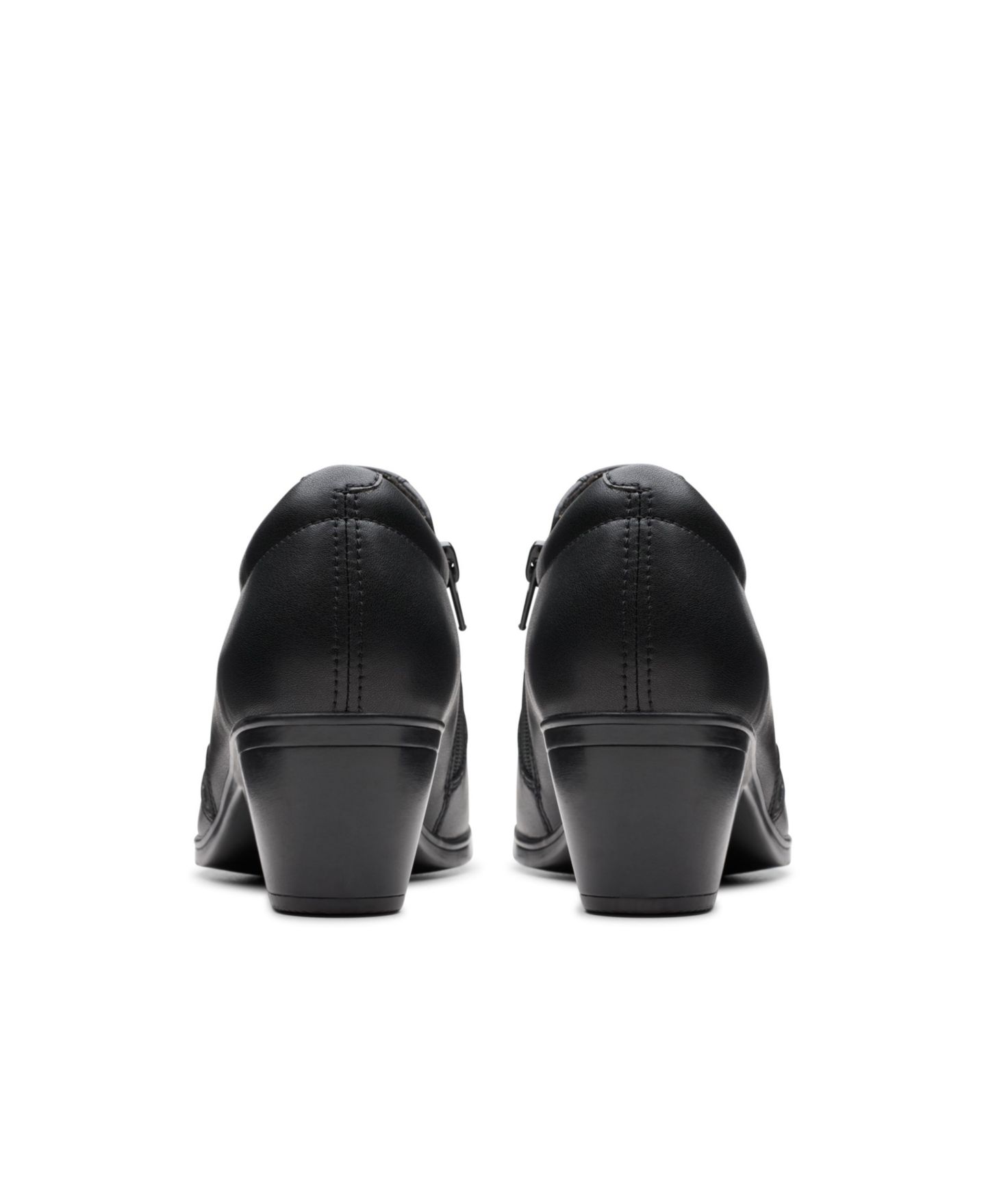 Женские ботинки Clarks Emily 2 Reyna Cushioned Slip On Booties, цвет: Чёрный кожаный — фото 6