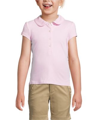Girls Short Sleeve Peter Pan Collar Polo Shirt