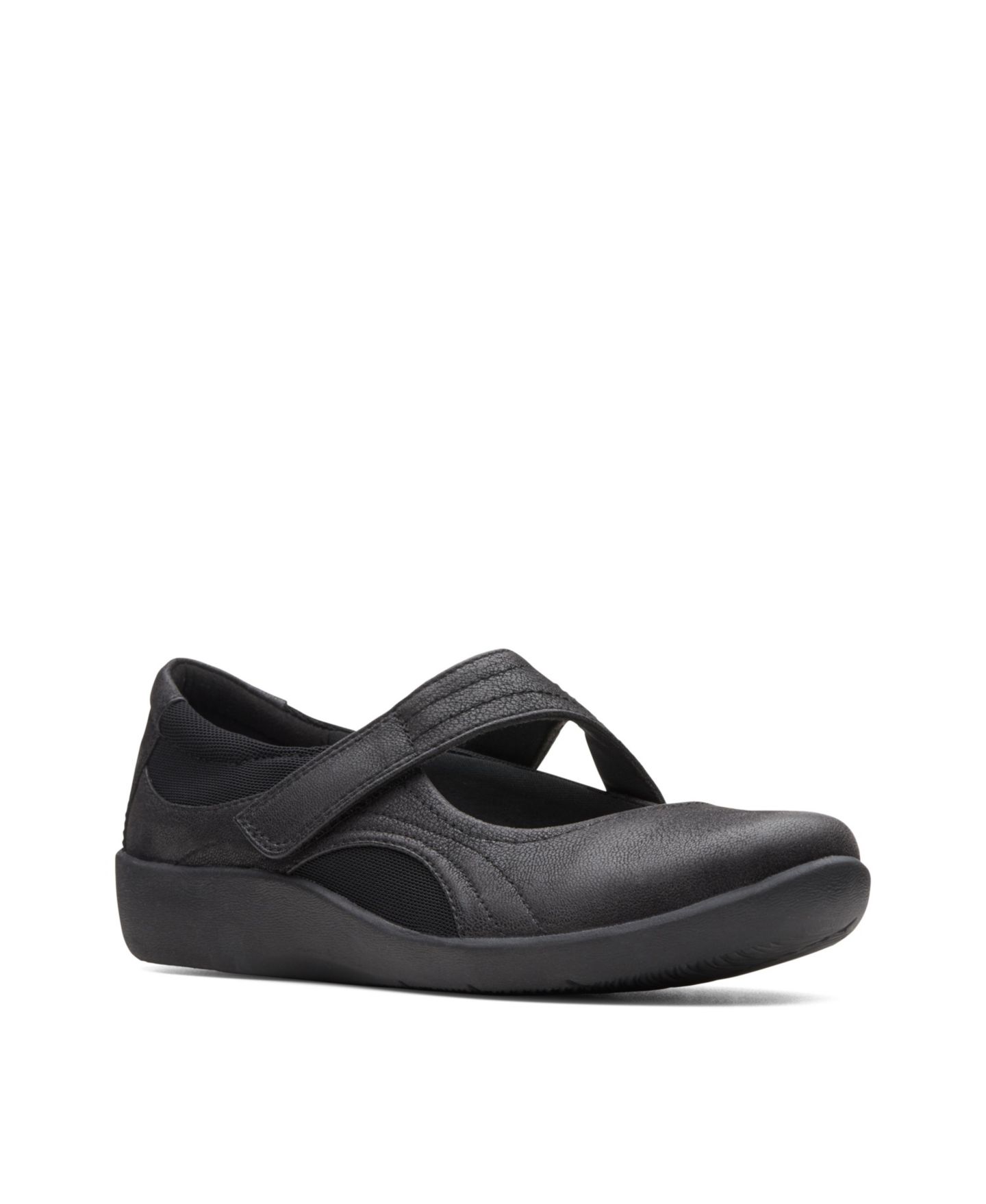 Обувь Clarks Women's Cloudsteppers Sillian Bella Shoes, цвет: Чёрный нубуковый — фото 1