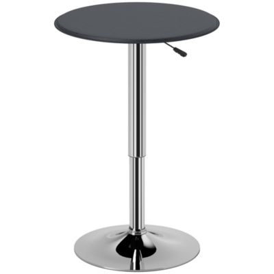 25" Round Indoor Home Pub Bar Table Adjustable Bistro Counter Round Swivel Top