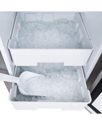 15” Undercounter Nugget Ice Maker, Pebble Ice Maker Producing 66 lbs. Daily, Built-in or Freestanding in Stainless Steel, Sonic Ice Makers for Home, Bar, Restaurant