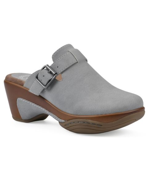 Женские сабо White Mountain Viewed Slip-on, цвет: Серый