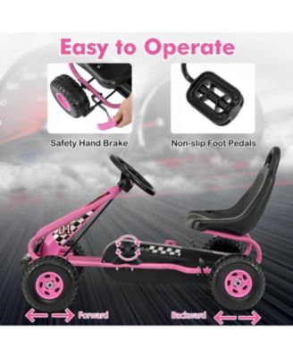 4 Wheel Pedal Powered Ride On Car with Adjustable Seat