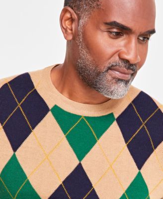Men's Argyle Merino Sweater, Created for Macy's