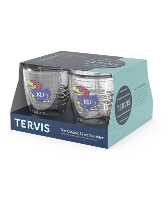 Kansas Jayhawks 4-Pack 12oz. Emblem Tumbler Set
