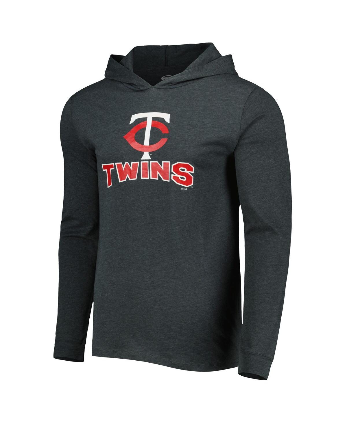 Concepts Sport Men'sHeather Charcoal Minnesota Twins Meter Pullover Hoodie Joggers Set - Heather Navy