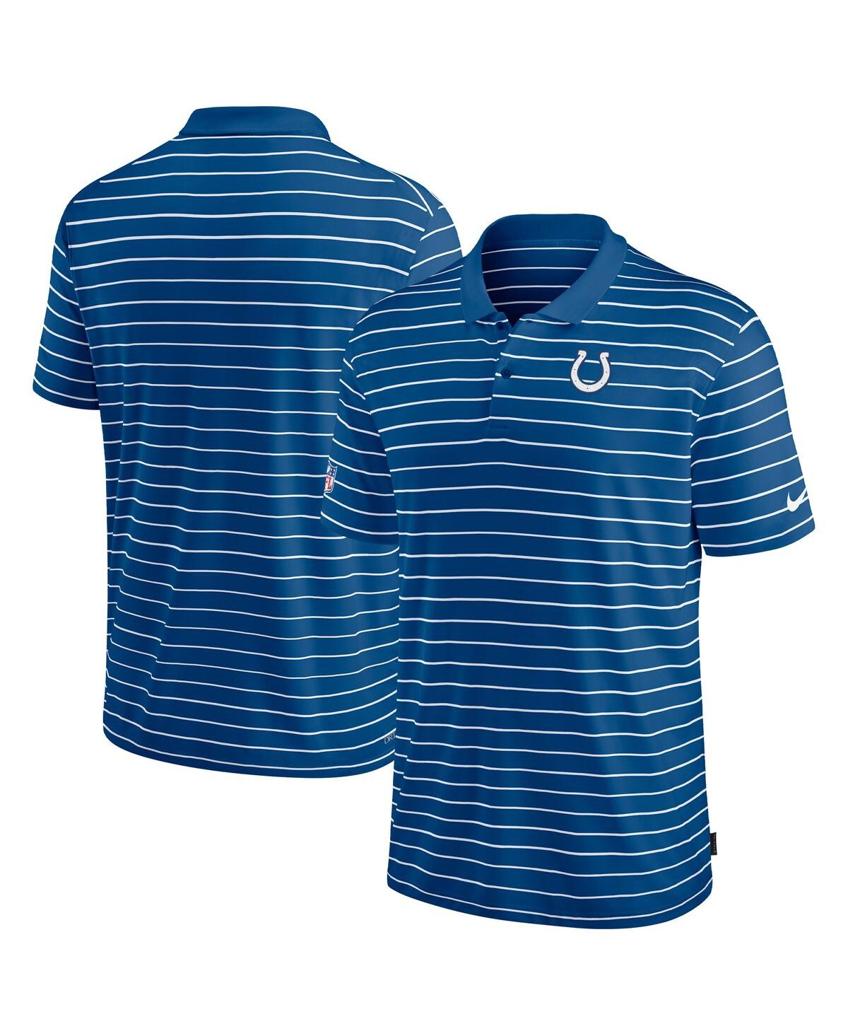 Nike Men's Royal Indianapolis Colts Sideline Lock Up Victory Performance Polo In Royal,anthracite