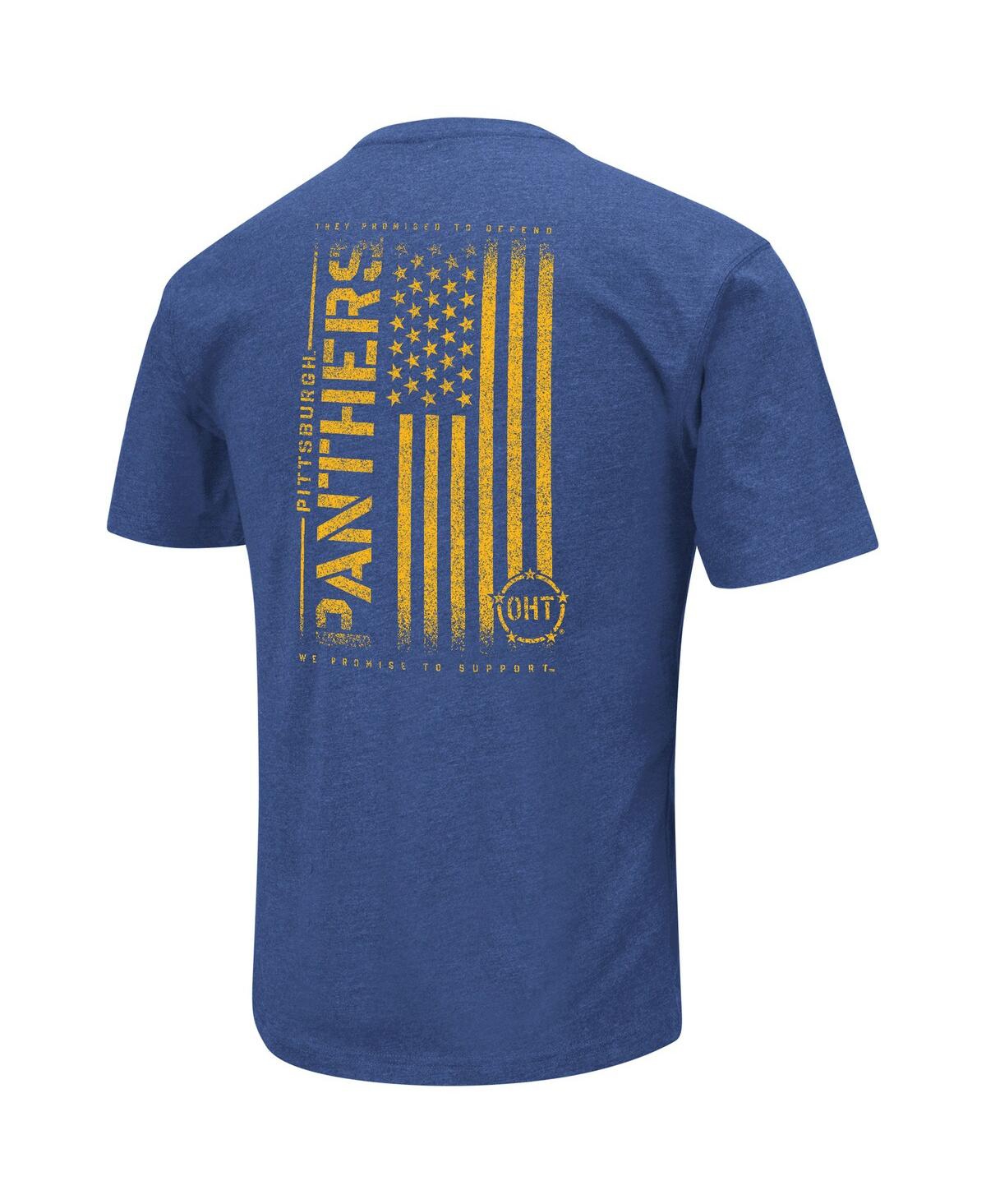 Colosseum Men's Royal Pitt Panthers Oht Military Appreciation Flag 2. T-shirt In Heather Royal