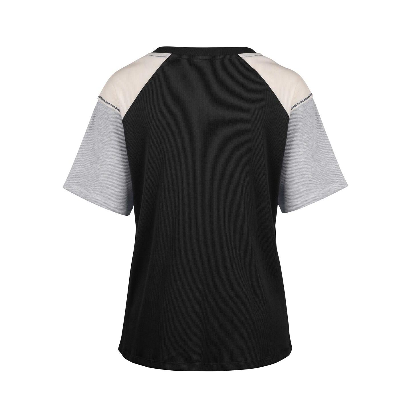 Женская футболка '47 Brand Black Texas Longhorns Underline Harvey Colorblock Raglan Henley — фото 2