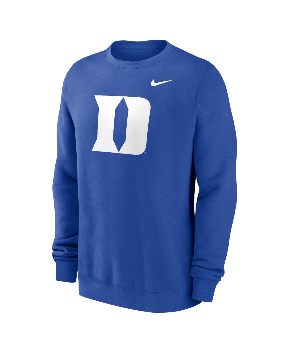 Nike Men's Royal Duke Blue Devils Primetime Evergreen Fleece Pullover Sweatshirt In Royal