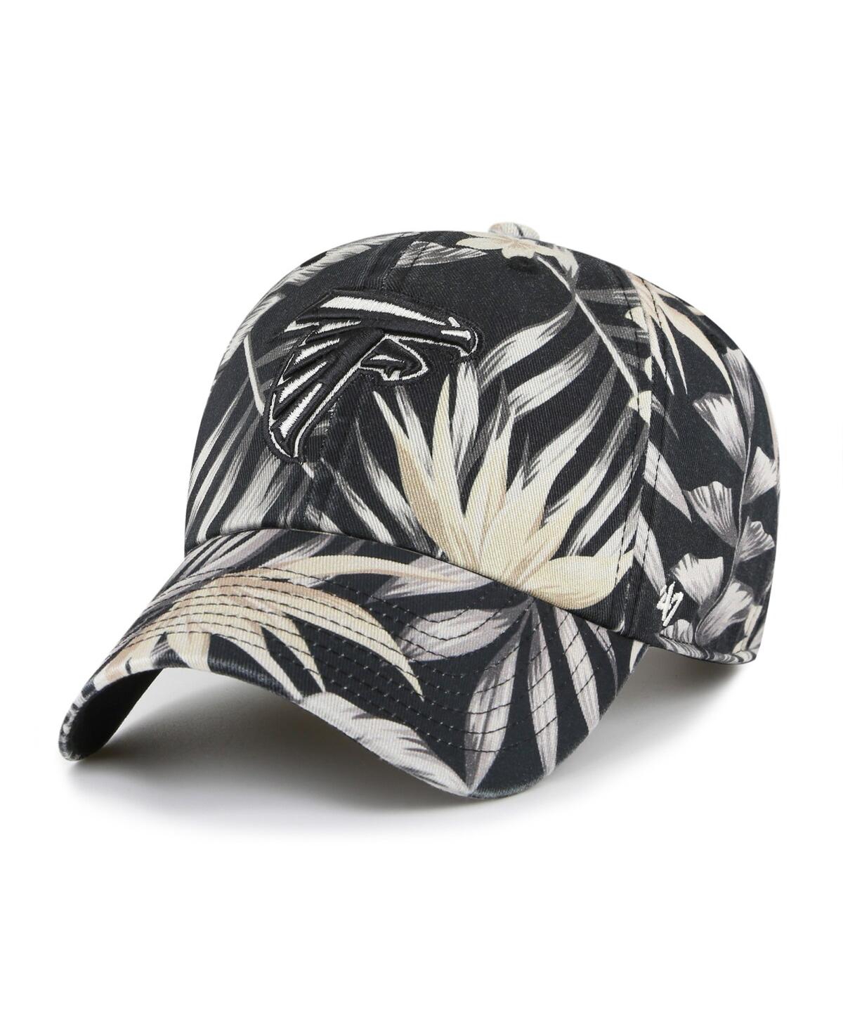 47 Brand Men's Black Atlanta Falcons Tropicalia Clean Up Adjustable Hat In Black