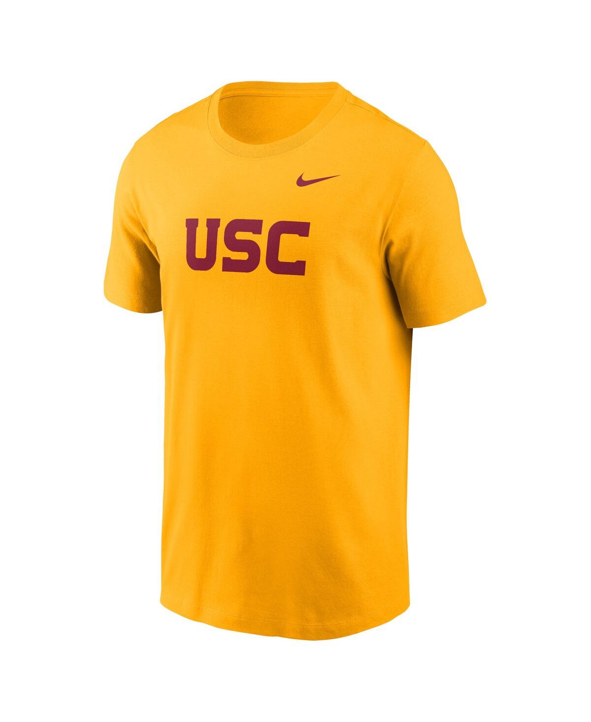 Nike Men's Gold Usc Trojans Primetime Evergreen Wordmark T-shirt In Gold