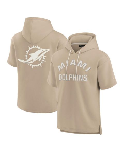 Худи Fanatics Khaki Miami Dolphins Elements Super Soft Fleece Short Sleeve Pullover