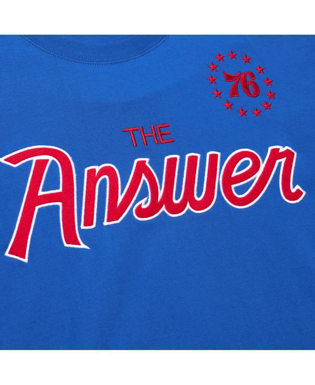 Mitchell & Ness Men's Allen Iverson Royal Philadelphia 76ers Premium Nickname T-shirt In Royal